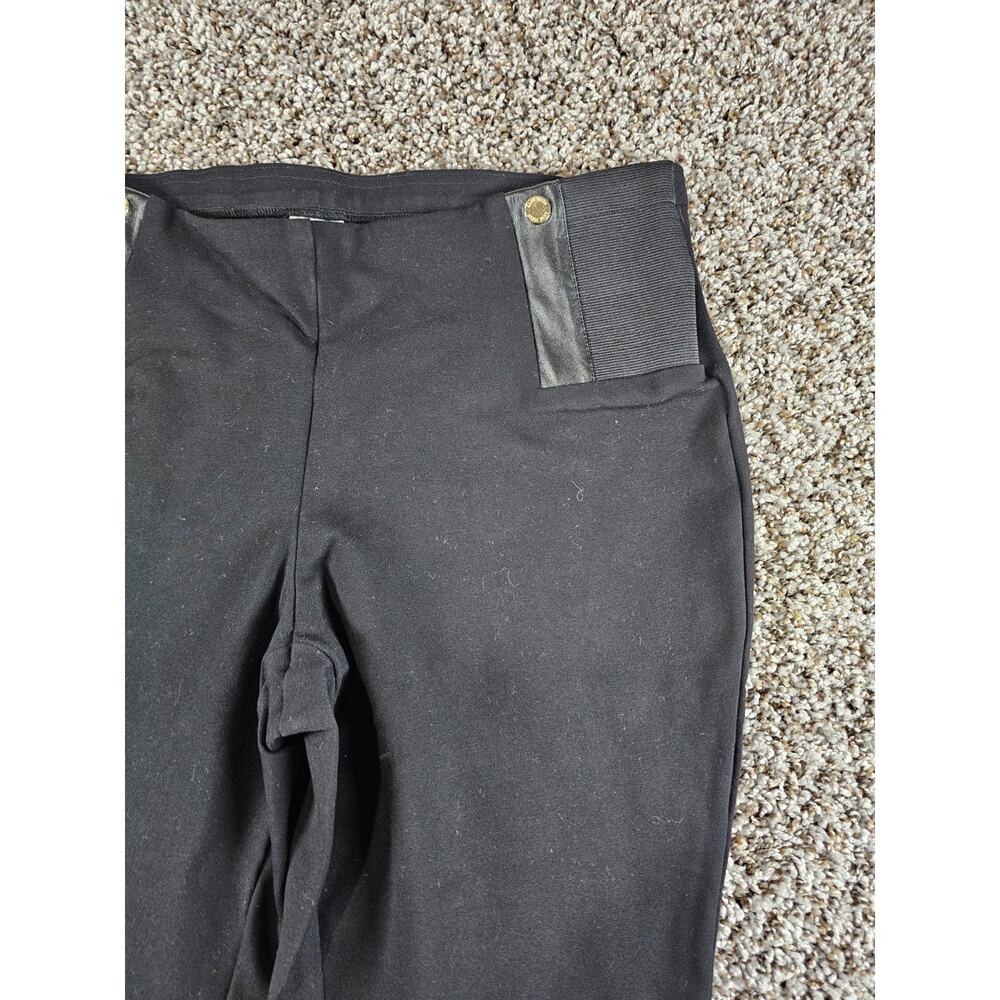 Anne Klein Womens Sz L Pull On Skinny Leg Dress Pants Black Tummy Slimming - Picture 2 of 4